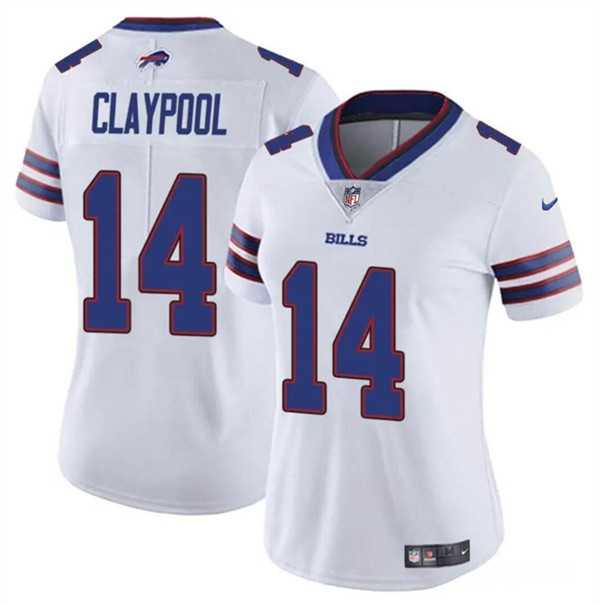 Womens Buffalo Bills #14 Chase Claypool White Vapor Stitched Jersey Dzhi